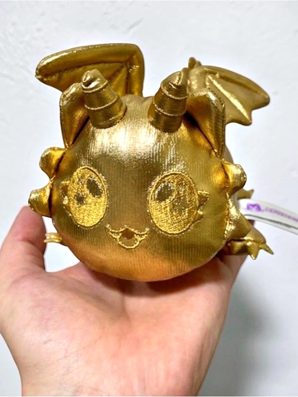 Aphmau Meemeows Metallic Gold Dragon Cat Plush Stuffed Animal Toy 6”